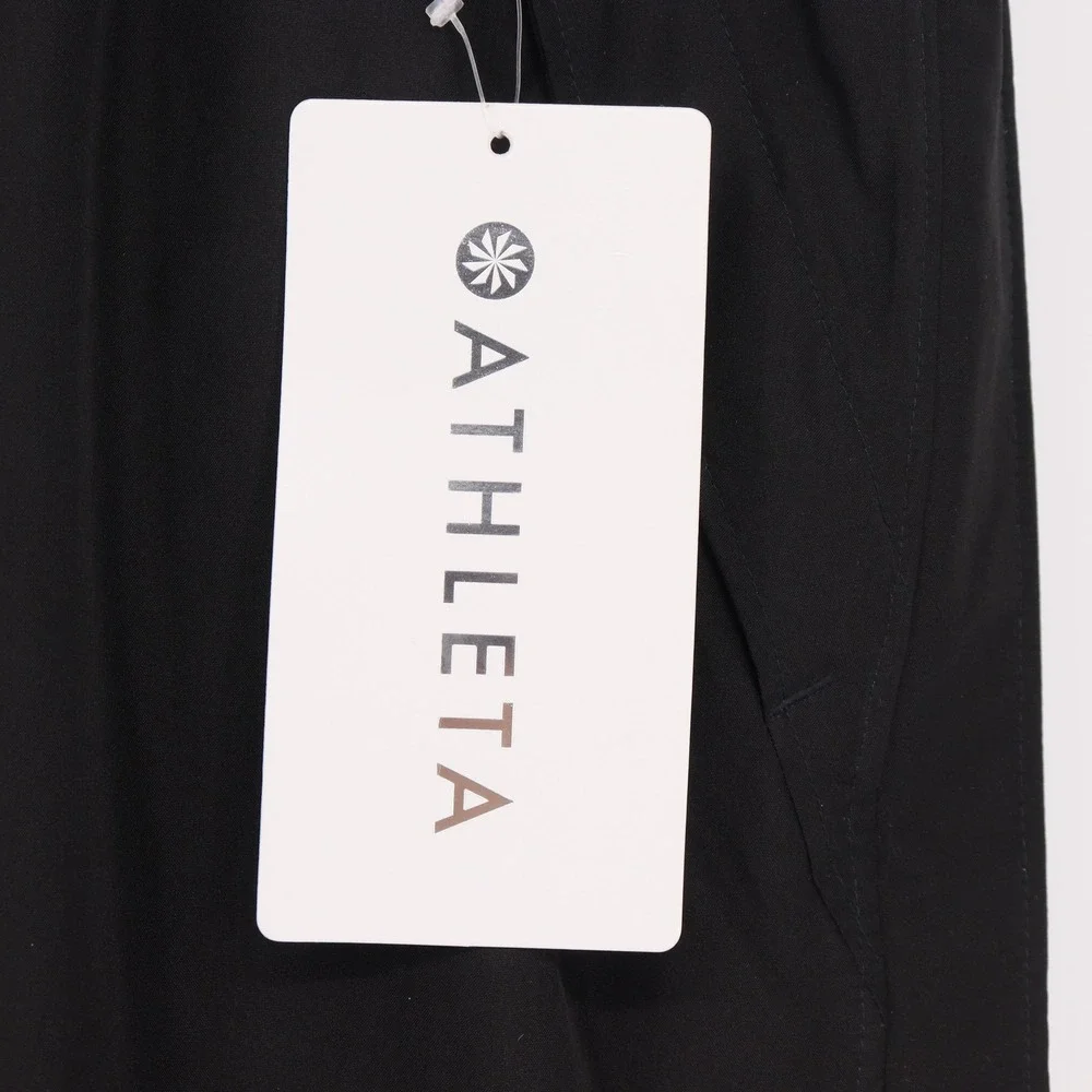 Athleta Rainout Traverse Pant Womens Size M Black Waterproof Wide Leg Sporty NWT - Picture 6 of 9